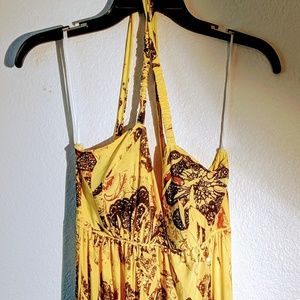 Women's yellow maxi dress